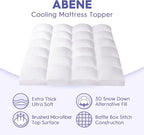 ABENE Full XL Size Mattress Topper for Back Pain Relief, Extra Thick Mattress Pad Pillowtop, Soft Plush Mattress Cover Bed Topper with Deep Pocket, Overfilled Down Alternative Filling, White