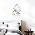 Inspirational Decor As for Me and My House We Will Serve The Lord-Joshua 24:15 Christian Bible Verse Wall Art Scripture Wooden Hanging Sign for Farmhouse Home Wall Art Decoration 10 x 8 Inches