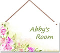 Personalized Flowers Sign For Girls Room Boys Bedroom Custom Name Science Funny Theme Kids Room Toddler Baby Nursery Door Plaque Wall Art Decor For Little Man Cave