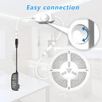 phopollo White LED Strip Lights, 25ft Dimmable 6500k Daylight White Led Light Strip, 460 LEDs Flexible Led Lights for Bedroom, Mirror, Kitchen Decoration