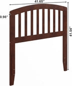 AFI Richmond Twin Size Headboard with Attachable Charger in Walnut