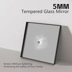 36”x 36” Black Bathroom Mirrors for Over Sink, Square Framed Mirror for Over Sink, Bathroom Vanity Mirrors,Tempered Glass, Decor Wall Mirrors for Entryway, Living Room (Horizontal/Vertical)