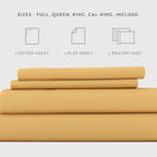 Linen Market Brushed Microfiber Queen Sheet Set 4 Piece – Oeko-TEX Certified Ultra Soft & Wrinkle-Free - 16" Deep Pocket Sheets - Easy Care Queen Size - Gold