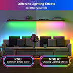 SEZO WS2812B ECO LED Strip Light 16.4FT/5M 60Pixels/m 300Pixels Individually Addressable Programmable 5050SMD Digital RGB Alloy Wires Flexible Dream Color IP65 Waterproof PCB Black DC5V