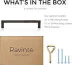Ravinte 10 Pack Solid Kitchen Cabinet Handles Oil Rubbed Bronze Cabinet Pulls Slim Drawer Pulls with 5 Inch Hole Center Square Bar Kitchen Cabinet Hardware