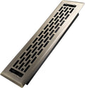 2x12 Inches Heavy Duty Walkable Floor Register - Easy Adjust Air Supply Lever Decorative Floor Vent Covers - Boston Design Vent Covers for Home - Antique Brass