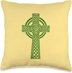 Nordic Scandinavian Legends Old Norse Mythology Celtic Cross Throw Pillow