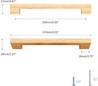 Burlywood Square 5 in 4 pcs Wooden Drawer Pulls Handle pulls for cabinets Kitchen Cabinet Drawer pulls Cabinet Door Pull