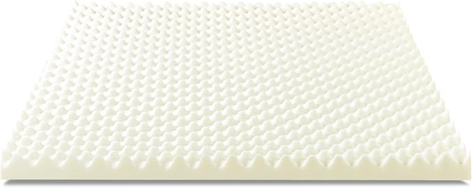 ZINUS 2 Inch Copper Cooling Memory Foam Mattress Topper with Airflow Design, King, White