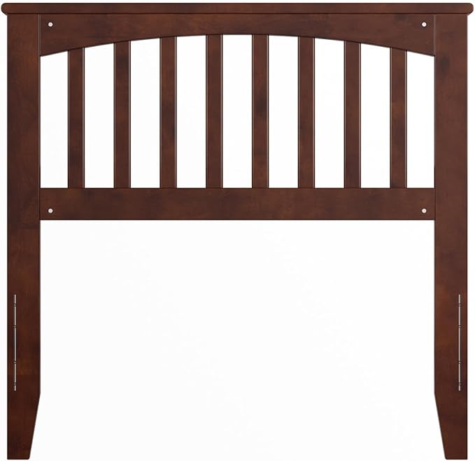 AFI, Mission Twin Solid Wood Headboard with Attachable Charger, Walnut