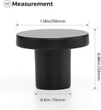 Ravinte 20 Pack Cabinet Knobs Black Kitchen Cabinet Knobs Round Dresser Drawer Knobs Matte Black Drawer Pulls Closet Door Knobs 1-1/5 Inch