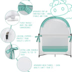 Baby Pack and Play Tent, Pack N Play Canopy to Keep Baby from Climbing Out, Crib Tent for Pack N Play & Playard (39.6" L x 27.6" W x 49.2" H)