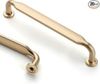 Asidrama 20 Pack 5 Inch(128mm) Brushed Brass Kitchen Cabinet Handles, Cabinet Pulls Kitchen Cabinet Hardware for Cupboard Drawer Pulls