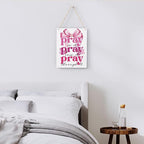 Pink Room Decor Christian Wall Decoration Bedroom Decor for Teen Girls Pink Dorm Room Decoration Bible Verses Wall Decor for Women Gift, Wooden Sign Wall Art Easter Decoration for Farmhouse Home Porch Bedroom Office