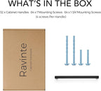 Ravinte 32 Pack 8 Inch Square Cabinet Handles Matte Black Pulls Drawer Kitchen Hardware for Cabinets Cupboard.