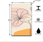 Metal Tin Signs Abstract Flower Line Art Metal Tin Signs 12x16inch Tin Sign