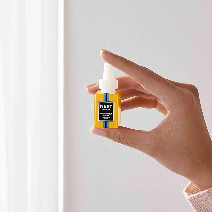 NEST New York Smart Home Fragrance Diffuser Refill Smart Vials, Amalfi Lemon & Mint - Set of 2 - Designed for NEST x Pura 3 and NEST x Pura 4 Diffusers - Cruelty Free, Vegan