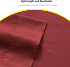Sweet Home Collection 6 Piece 1500 Supreme Collection Brushed Microfiber Deep Pocket Sheet Set-2 Extra Pillow Cases, Great Value, Rv Short Queen, Burgundy