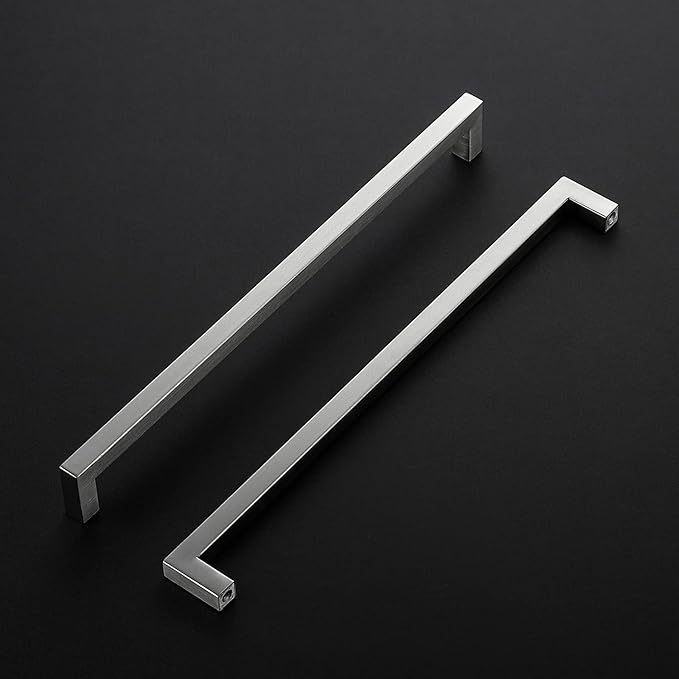 Ravinte 20 Pack Brushed Nickel Kitchen Cabinet Handles 11-1/3 Inch Cabinet Pulls Square Kitchen Hardware for Cabinet Drawer Pulls Drawer Handles Come with Screwdriver