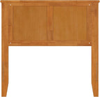 AFI, Madison Twin Solid Wood Panel Headboard with Attachable Charger, Light Toffee