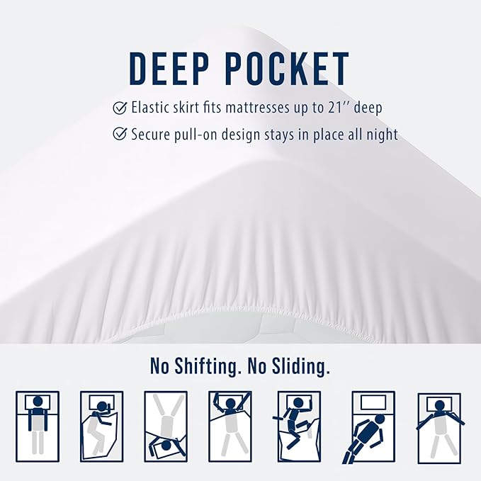 OLANLY King Quilted Fitted Mattress Pad – Soft Pillow Top Mattress Topper, Down Alternative Fill, Cooling Comfort Breathable Mattress Cover, Machine Washable Deep Pocket Mattress Protector, White