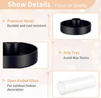 NUPTIO Black Taper Candle Holders: 10 Pcs Bulk 11.81 inch Tall Hurricane Glass Candlestick Tapered Holder Windproof Modern Clear Candles Stand for Outdoor & Indoor Wedding Party Holiday Centerpiece