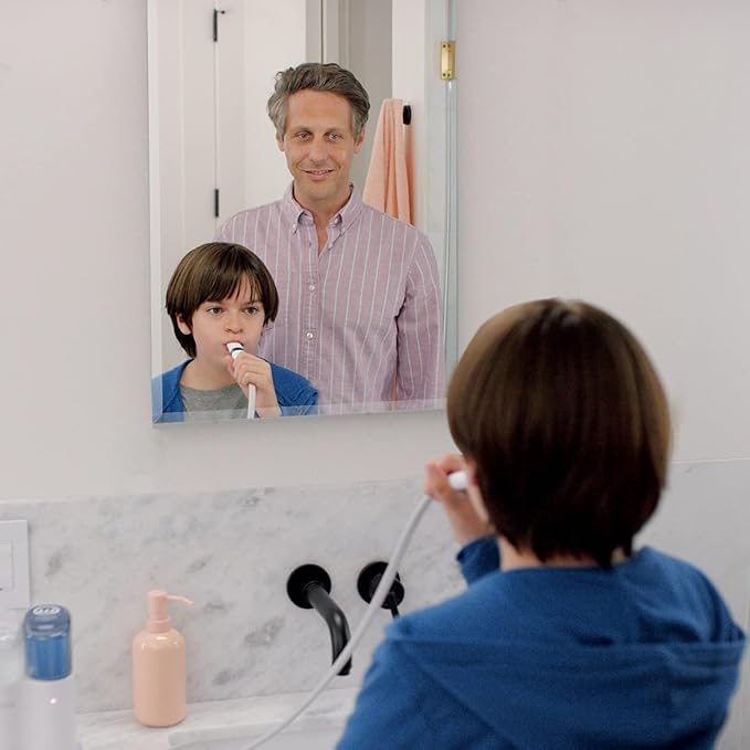 Mirrorons Beveled Mirror, Bathroom Mirrors 48" x 30", Frameless Rectangle Bathroom Mirror with Beveled Edge, Hangs Horizontally or Vertically. Upgraded Shatterproof Mirror