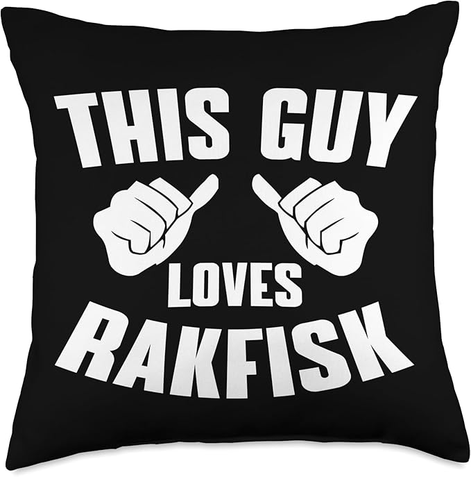 This Guy Loves Rakfisk - Scandinavian Cuisine Norway For Men Throw Pillow