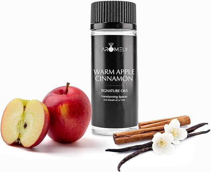 AROMELY Warm Apple Cinnamon Diffuser Oil Blend – Christmas Scents – Signature Diffuser Aroma – Luxurious Fragrance with Notes of Apples, Cinnamon Sugar, Nutmeg, and Amyris. (150ml)