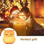 Owl Night Light Baby Bedside Lamp Child, Silicone Nursery Lamp for Breastfeeding Bedroom Mood Lights, Eye Caring, Adjustable Brightness & Color, Time Setting, Holiday Gifts - Medium
