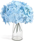 Auihiay 64pcs Silk Hydrangea Artificial Flowers, Artificial Hydrangea Flowers with Stems, Full Hydrangea Flowers for Wedding Centerpieces, Home, Garden, Party Decoration (Blue)