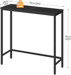 HOOBRO 2 Pack Narrow Sofa Console Table, 29.5" Small Entryway Table, Thin Display Shelf, for Hallway, Bedroom, Living Room, Foyer, Black BK75XGP201