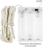 ANJAYLIA Fairy Lights, 10ft 30 LED Mini String Lights Firefly Starry Lights for Wedding, Bedroom, Party, Christmas, White 2 Pack