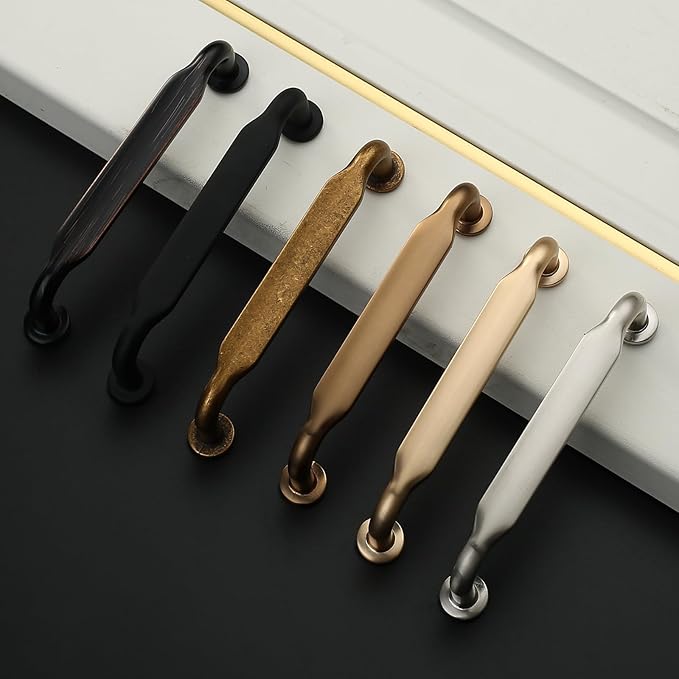 Asidrama 20 Pack 3.75 Inch(96mm) Brushed Brass Kitchen Cabinet Handles, Cabinet Pulls Kitchen Cabinet Hardware for Cupboard Drawer Pulls