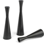 Vixdonos Matte Black Taper Candle Holders Metal Candlestick Holders Set of 3 Table Mantel Decorative Candle Stand for Dinning,Party，Wedding,Home Decor(Matte Black)