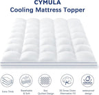 Mattress Topper Twin XL College Dorm, Waterproof Bed Topper Twin XL Cooling Mattress Pad Cover for College, Pillow Top Mattress Topper with Deep Pockets, Breathable Fluffy Fill Mattress Protector