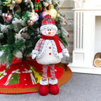 Large Standing Christmas Gnomes, 78CM Swedish Tomte Large Snowman Gnome Stuffed Plush with Retractable Spring Legs, Scandinavian Christmas Decorations Ornaments Holiday Home Decor
