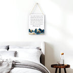 BELLOWDEER Inspirational Decor Deuteronomy 31:8 Christian Gifts Bible Verse Wall Art Scripture Wooden Hanging Sign for Modern Home Office Bathroom Bedroom Wall Art Decoration 8 x 10 Inches