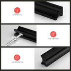 homdiy 25 Pack Adjustable Black Cabinet Pulls 2" to 8.8" (51-224mm) Adjustable Hole Distance Drawer Pulls