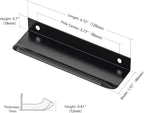 Ravinte Hardware 30 Pack Black Cabinet Handles, 4.75 Inch (120mm) Finger Edge Pulls, 3.75 Inch Hole Center, Finger Pulls for Cabinets