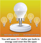 6 Pack E12 LED Candelabra Light Bulbs, 60 Watt Equivalent, Warm White 2700K, 120V Chandelier Llight Bulb, A15 / G45 Shape Ceiling Fan Light Bulbs, Bright Small Bulb Non-Dimmable