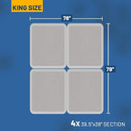 Nutan Inch Sturdy Box Spring for Mattress Support-Durable and Fully Assembled, Natural Wood King(Fold), White, 8" Foundation