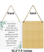 For I Know the Plans I Have for You Jeremiah 29:11 Inspirational Decor Christian Gifts Bible Verse Wall Art Scripture Wooden Hanging Sign for Modern Home Office Wall Art Decoration 8 x 10 Inches