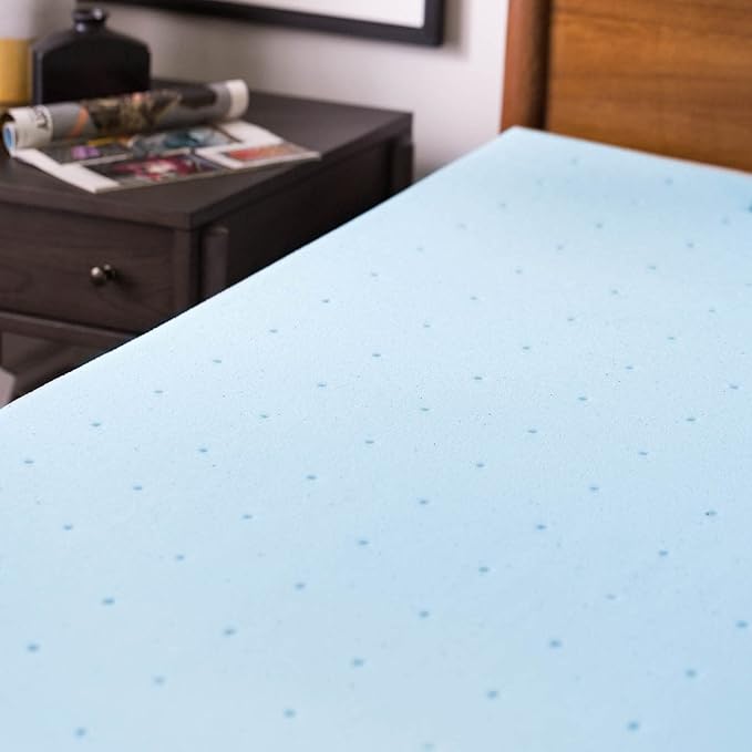 LUCID 3-inch Ventilated Gel Memory Foam Mattress Topper - King