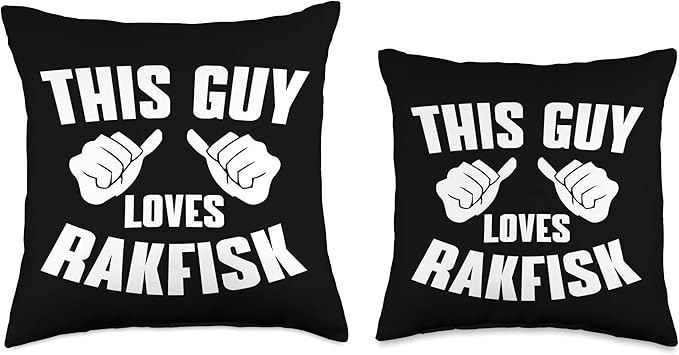 This Guy Loves Rakfisk - Scandinavian Cuisine Norway For Men Throw Pillow