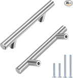 HBL' 35 Pack | 3 Inch Center to Center Brushed Nickel Cabinet Pulls Kitchen Cabinet Handles,Made of Stainless Steel,Ideal for Cabinet,Drawer,Cupboard and Wardrobe.