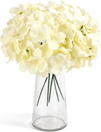 Auihiay 64pcs Silk Hydrangea Artificial Flowers, Champagne Artificial Hydrangea Flowers with Stems, Full Hydrangea Flowers for Wedding Centerpieces, Home, Garden, Party Decoration (Champagne)