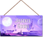 SLWEJQHA Personalized Sign Outer Space Room Decor, Inspirational Space Art Print Space Wall Art For Boys Room,Fantasy Picture Posters For Kids Bedroom Nursery Décor For Little Man Cave