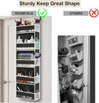 2 Pack Over The Door Hanging Organizer 5-Shelves and 10 Side Pockets, Over The Door Storage for Bathroom and Bedroom, Back of Door Organizers for Kid's Toys (13"x5"x44", Black)
