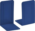 Acrimet Premium Metal Bookends (Heavy Duty) (Deep Blue Color) (1 Pair)